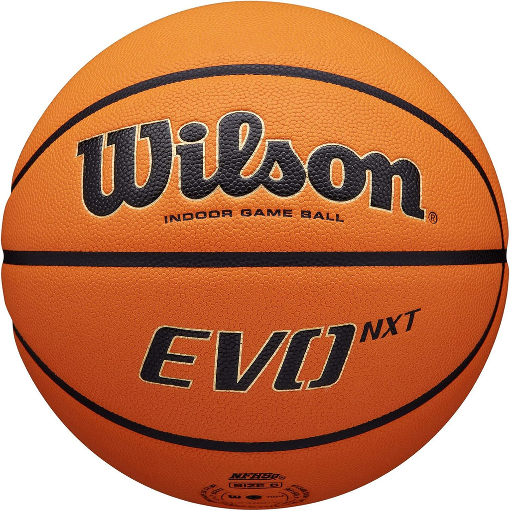 WILSON NCAA Evo NXT Official Indoor Game Basketballs - Sizes 6 and 7