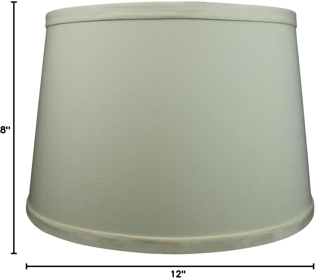 FenchelShades.com Set of 2 Lampshades 10' Top Diameter x 12' Bottom Diameter x 8' Slant Height with Washer (Spider) Attachment. Attaches to Lamps with an existing Harp (not included) (Linen Champagne)