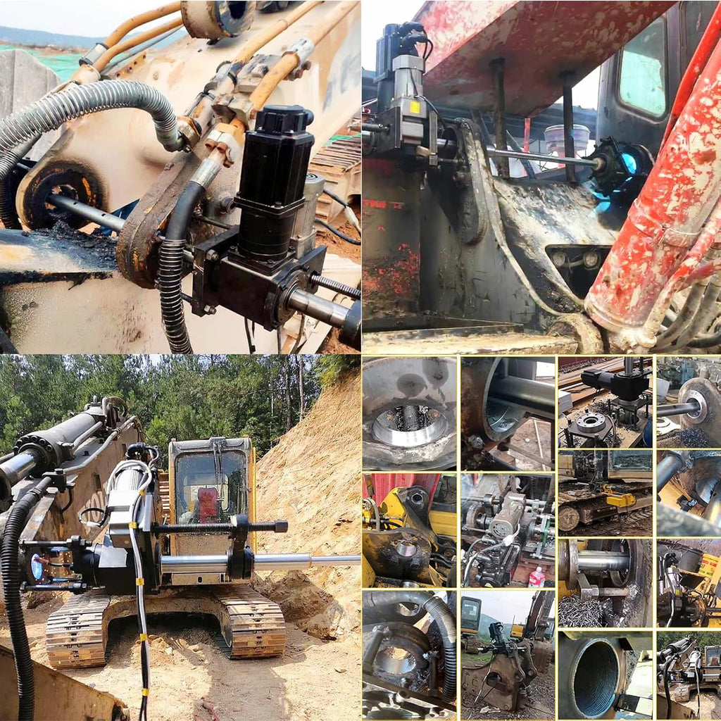 TECHTONGDA Portable Line Boring and Welding Machine, 2 in1 Overlay Welding Machine Bore Welder, Excavator Repair Inner Bore Welder, Hole Drilling Connecting Rod Boring Machine with European Connector
