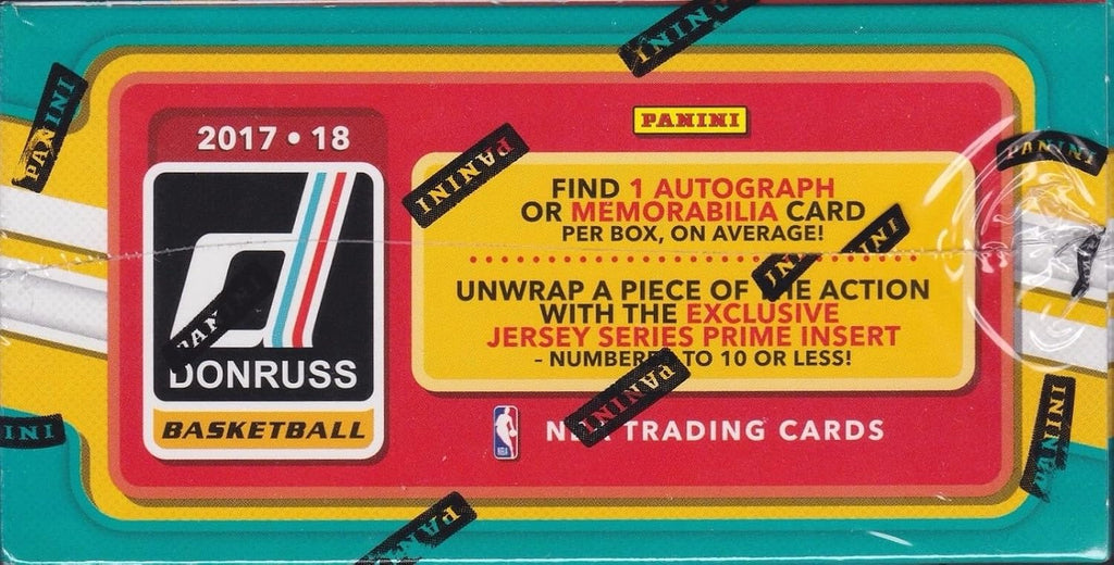 2017 2018 DONRUSS NBA Basketball Retail Series HUGE Unopened Box of Packs Containing 192 cards including One AUTOGRAPH or Memorabilia Card per box plus Retail EXCLUSIVE Inserts