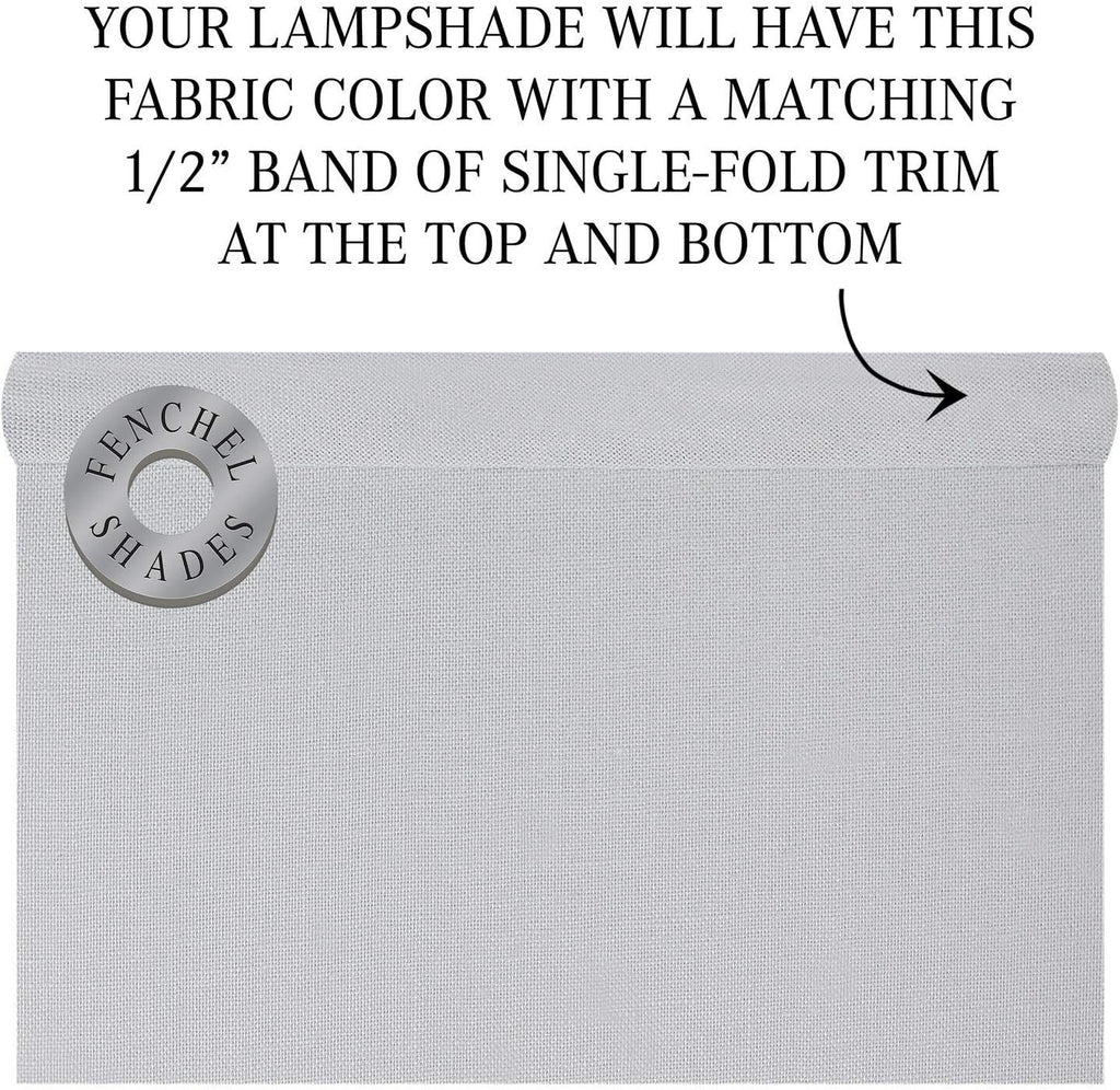 FenchelShades.com Set of 2 Lampshades 10' Top Diameter x 12' Bottom Diameter x 8' Slant Height with Washer (Spider) Attachment. Attaches to Lamps with an existing Harp (not included) (Linen Shadow)