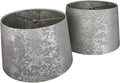 FenchelShades.com Set of 2 Lampshades 10' Top Diameter x 12' Bottom Diameter x 8' Slant Height with Washer (Spider) Attachment. Attaches to Lamps with an existing Harp (not included) (Sterling)