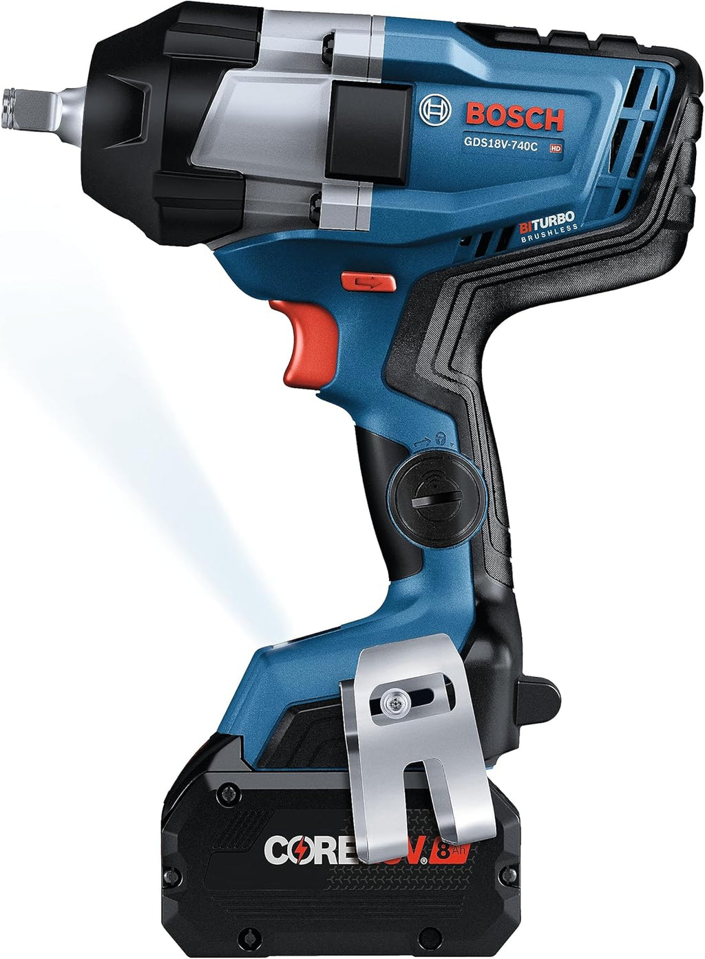 BOSCH GDS18V-740CB14 PROFACTOR™ 18V Connected 1/2 In. Impact Wrench Kit with Friction Ring and (1) CORE18V 8 Ah High Power Battery