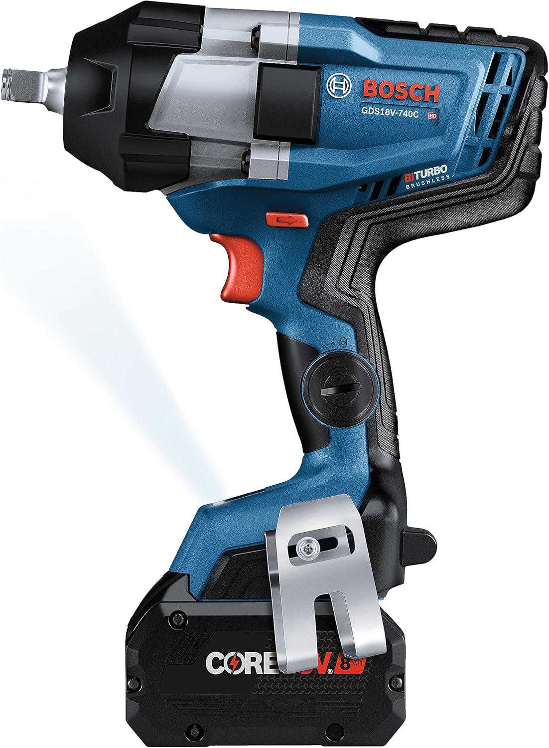 BOSCH GDS18V-740CB14 PROFACTOR™ 18V Connected 1/2 In. Impact Wrench Kit with Friction Ring and (1) CORE18V 8 Ah High Power Battery