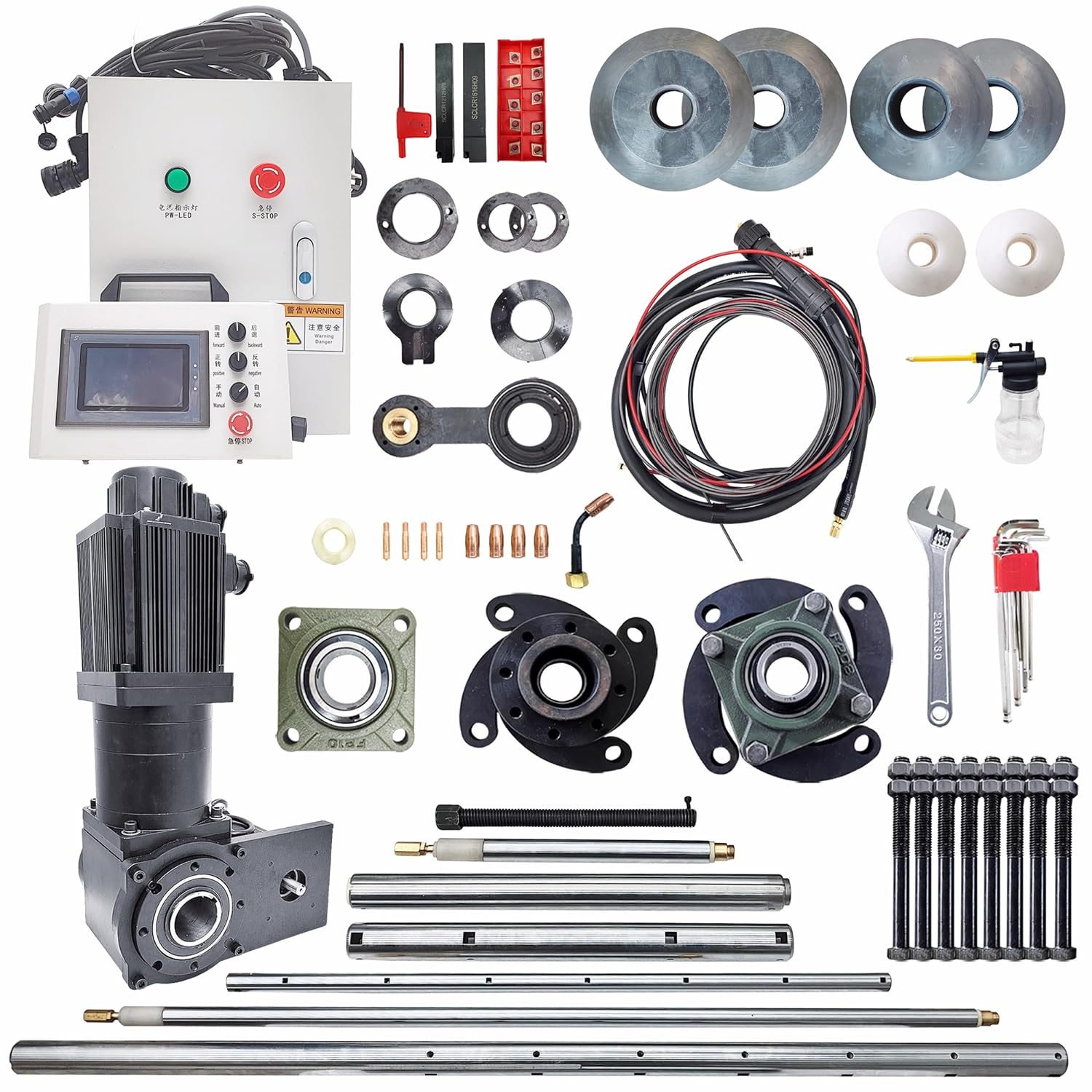 TECHTONGDA Portable Line Boring and Welding Machine, 2 in1 Overlay Welding Machine Bore Welder, Excavator Repair Inner Bore Welder, Hole Drilling Connecting Rod Boring Machine with European Connector