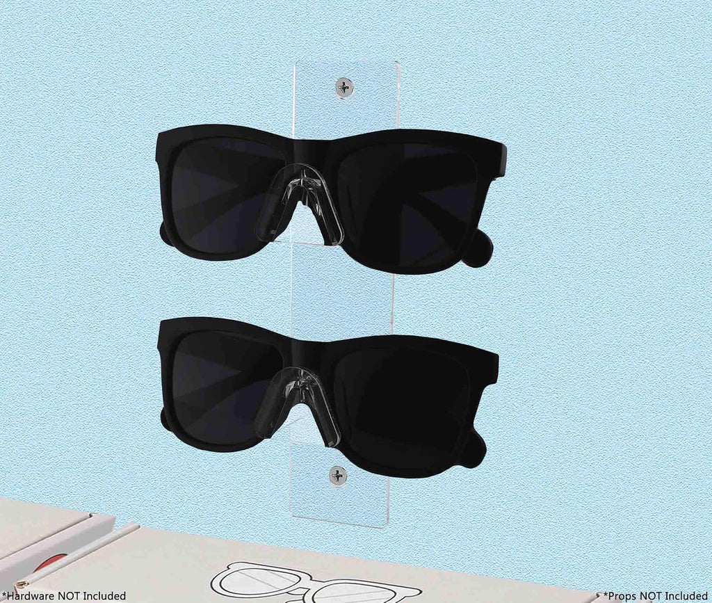 Marketing Holders 24 Pack Acrylic Sunglasses Organizer Rack with Hardware Hanging Eyewear Organizer for Retail Shops Home Use and Boutiques