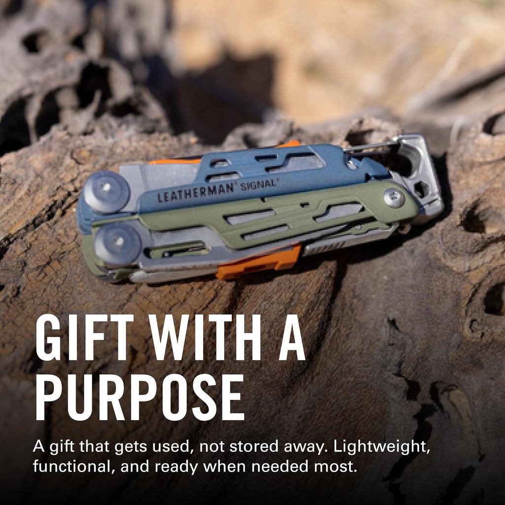 LEATHERMAN, Signal, 19-in-1 Multi-tool for Outdoors, Camping, Hiking, Fishing, Survival, Durable & Lightweight EDC, Made in the USA, Tundrascape