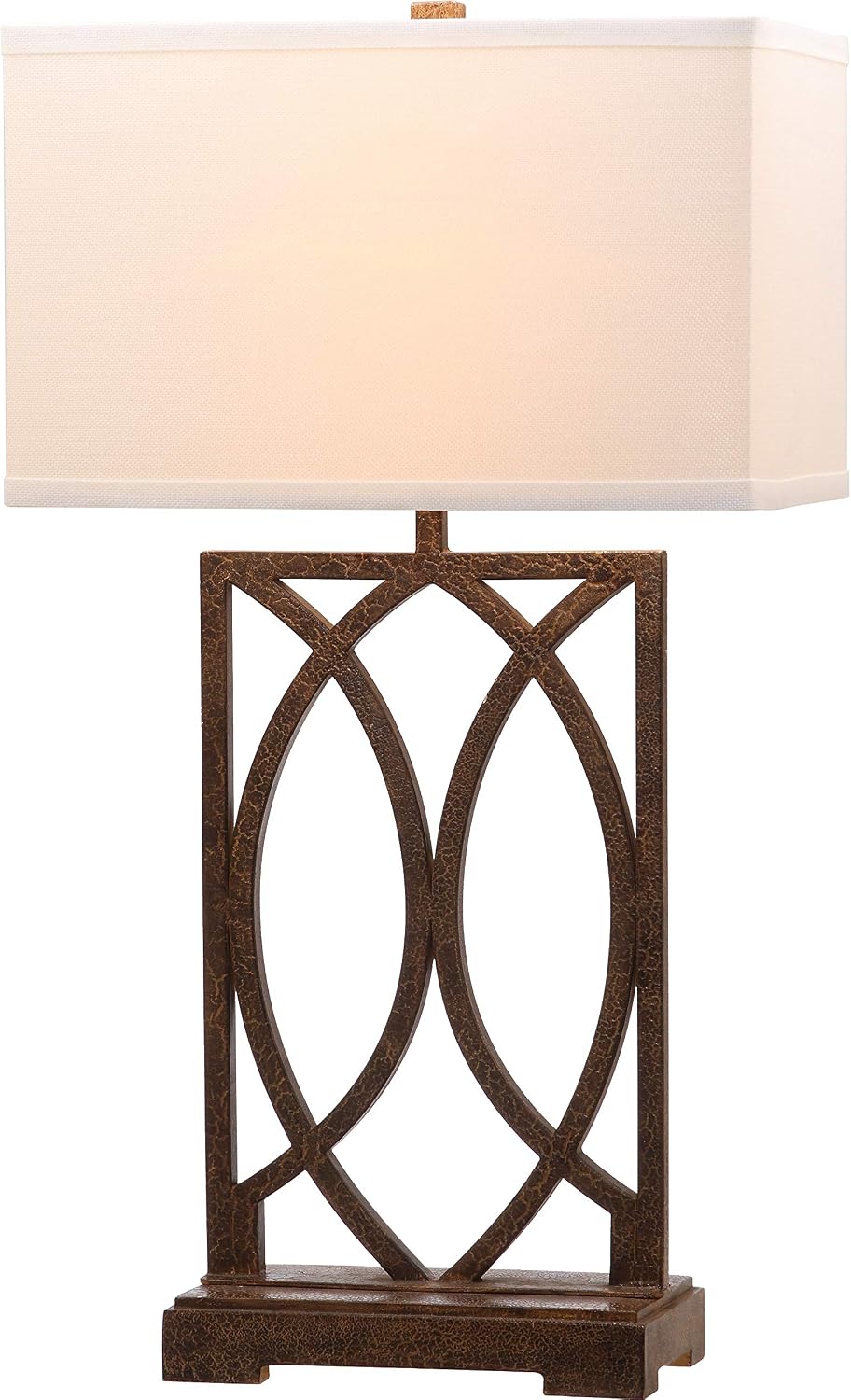 SAFAVIEH Lighting Collection Jago Rustic Farmhouse Antique Gold 30-inch Bedroom Living Room Home Office Desk Nightstand Table Lamp Set of 2 (LED Bulbs Included)