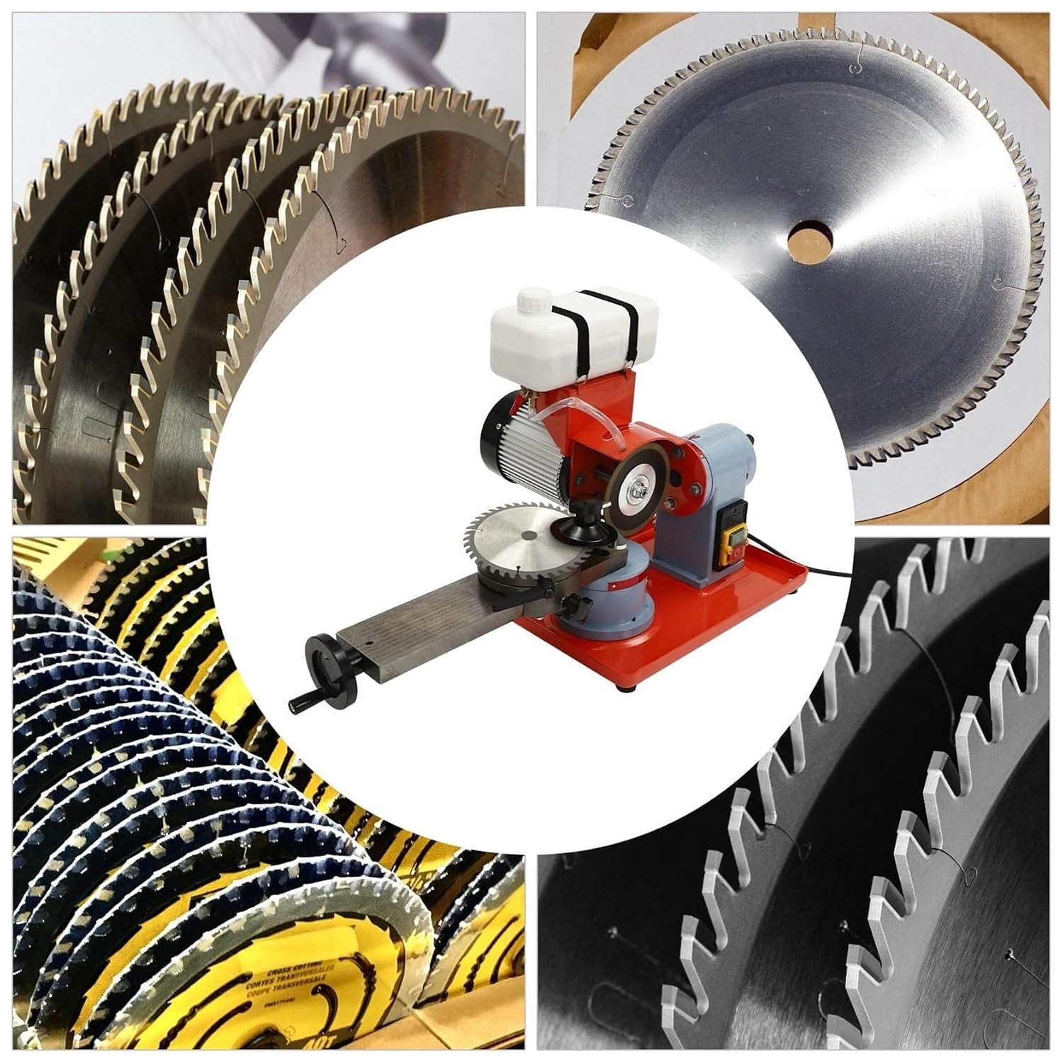 Chain Saw Sharpener Tool, Electric Circular Saw Blade Sharpener, Circular Saw Blade Sharpener, Multi Tool Blade Sharpener, W/Water Injection, Adjustable Angle, 2580 RPM, for Cutting Wood, Plastic (Co