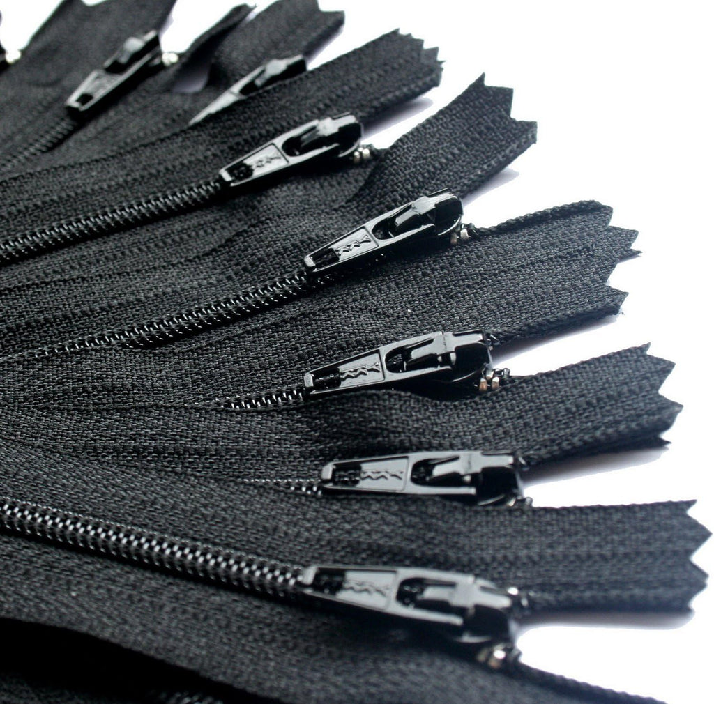100 YKK Black #3 Skirt and Dress Zipper (60' Inches)