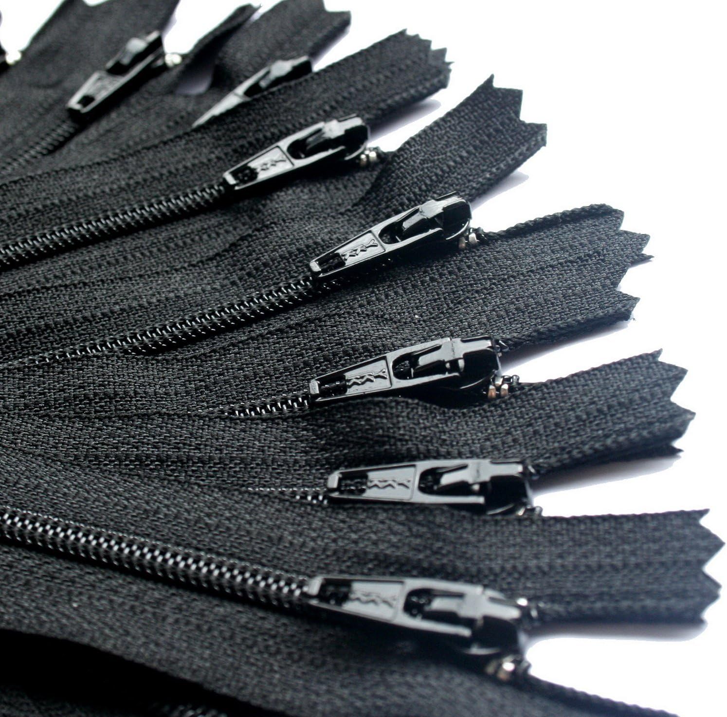 100 YKK Black #3 Skirt and Dress Zipper (90' Inches)