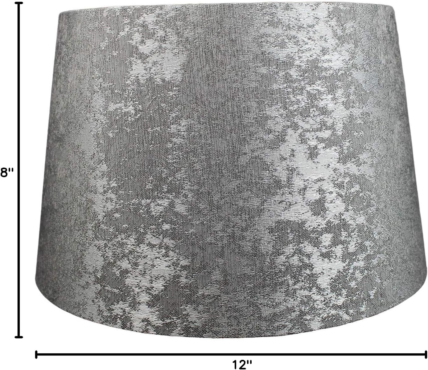FenchelShades.com Set of 2 Lampshades 10' Top Diameter x 12' Bottom Diameter x 8' Slant Height with Washer (Spider) Attachment. Attaches to Lamps with an existing Harp (not included) (Sterling)