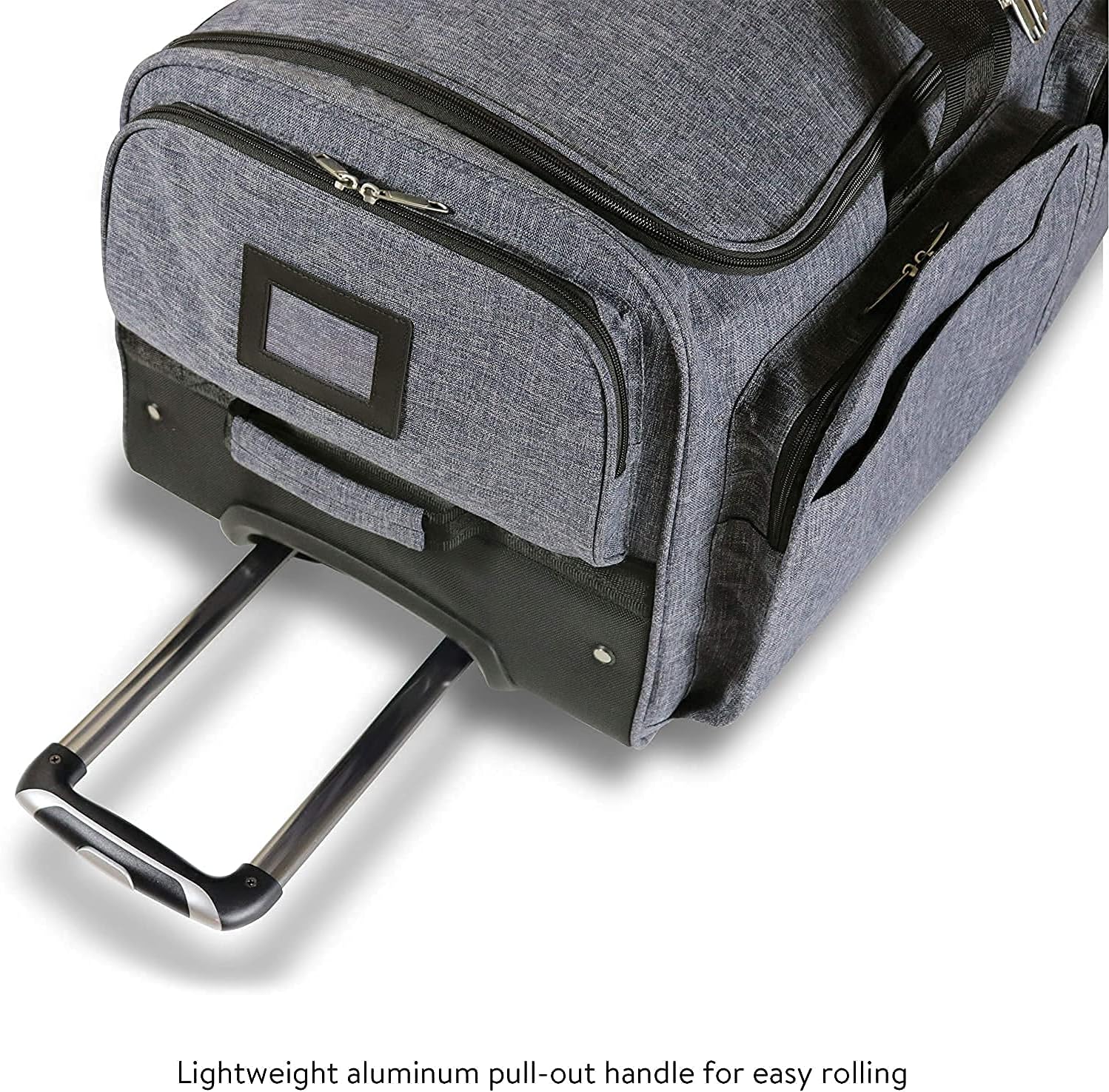 Mavii Dance Bag with Garment Rack, 28 inch Rolling Duffel With, Ideal for Competitions & Travel, Easy-assembly Lightweight Aluminum Clothes Rack, Wheeled Upright Luggage, Heathered Gray