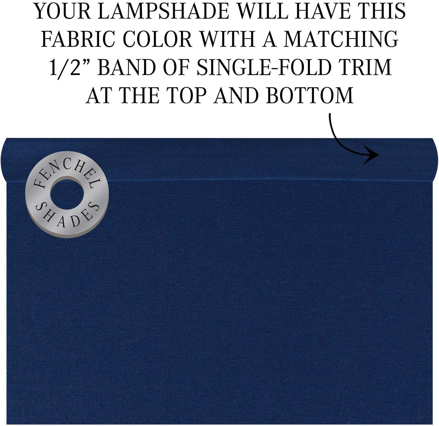 FenchelShades.com Set of 2 Lampshades 10' Top Diameter x 12' Bottom Diameter x 8' Slant Height with Washer (Spider) Attachment. Attaches to Lamps with an existing Harp (not included) (Linen Prussian)