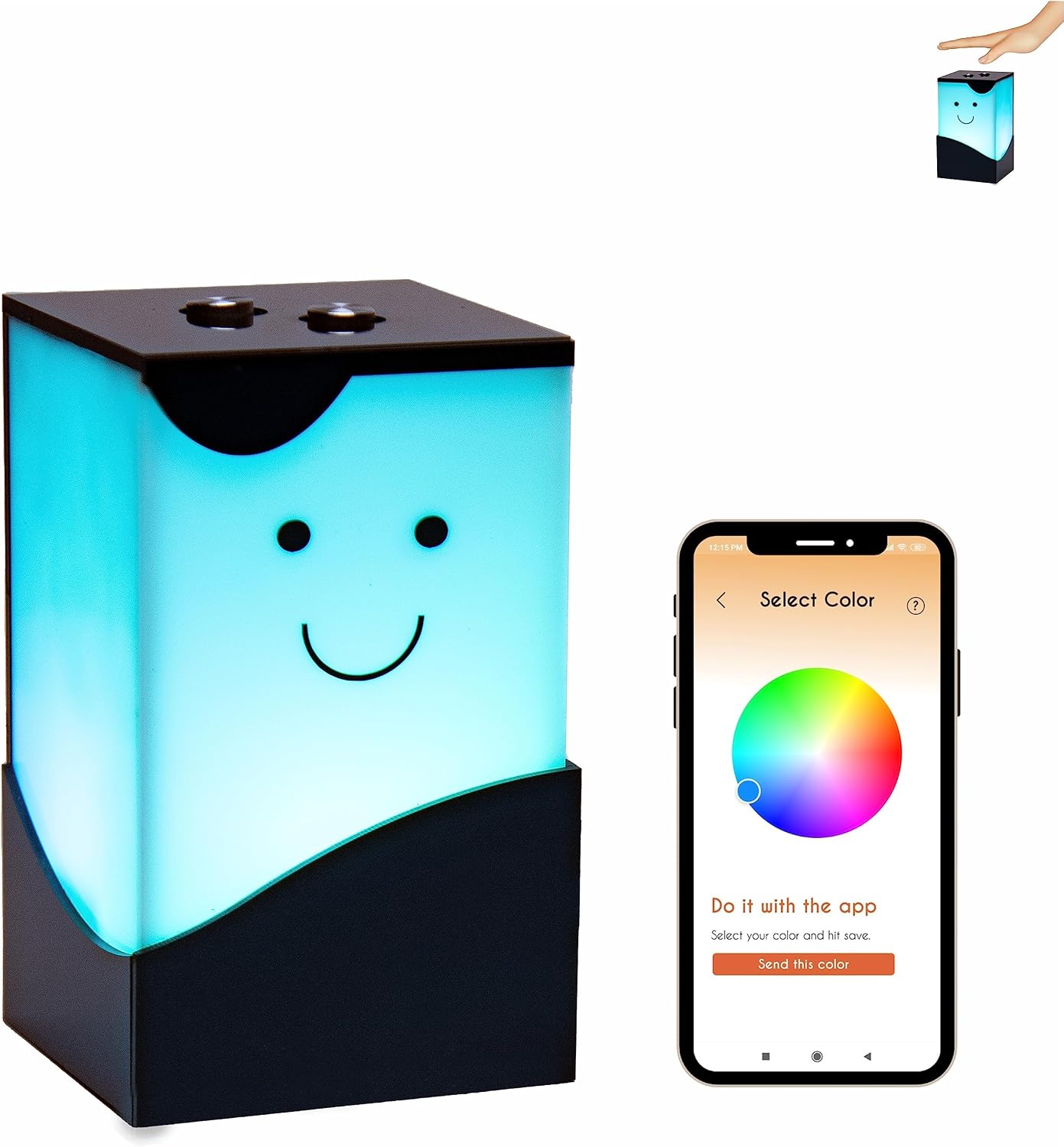 ZOCI VOCI Friendship Lamps, Telepathy Toddlers, Long Distance WiFi Touch Light, Stay Connected from Anywhere, 250+ Colors, Gift for Couples, Friends & Family, Father's Day, No Subscription (Set of 4)