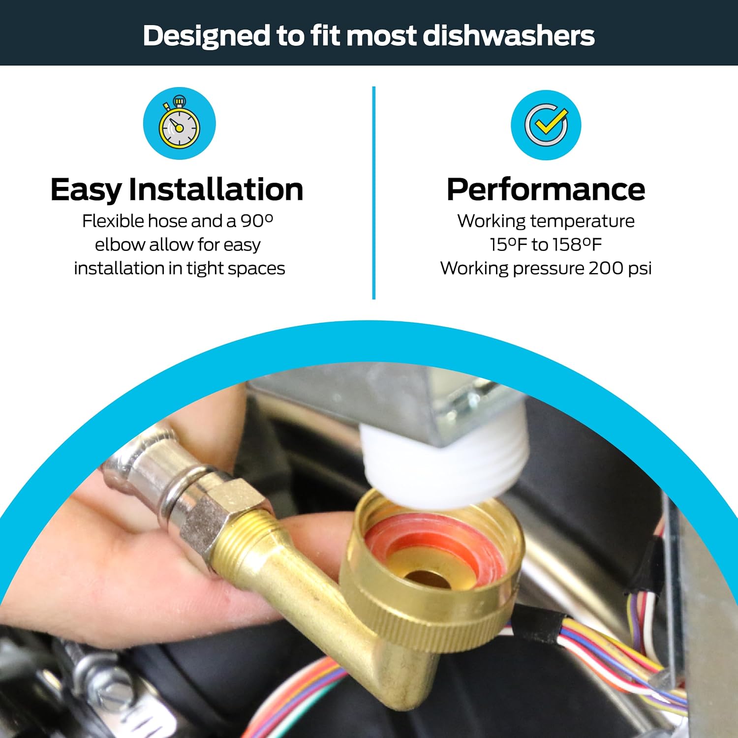 Eastman 5 Ft. Dishwasher Installation Kit, Braided Stainless Steel Supply Line with 3/8 Inch Compression Ends, 41041 (Pack of 12)