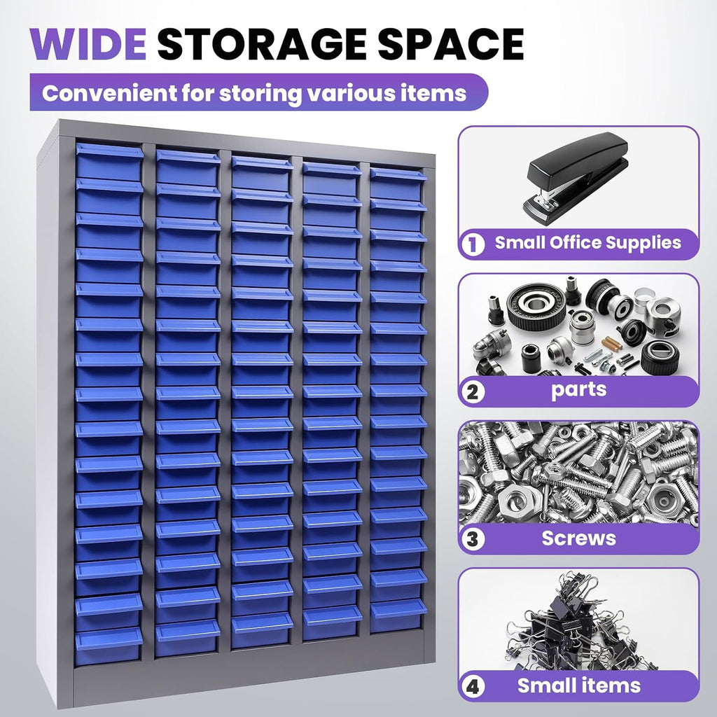 75 Drawer Workshop Parts Storage Cabinet with Drawer Organizers - Tool Box Organizer for Garage Shelving & Workspace Organization Single Drawer 7.8×3.9×2 Inches