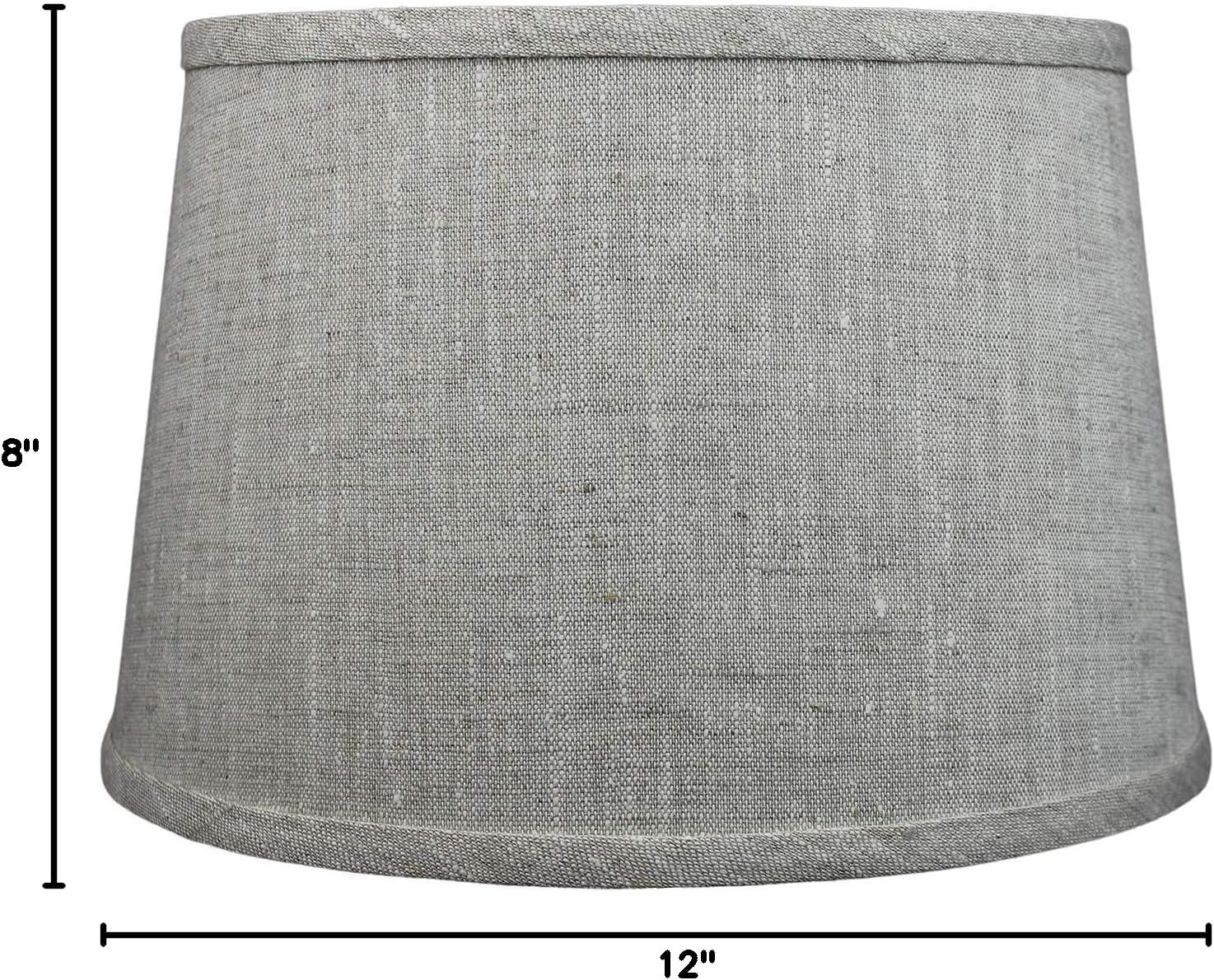 FenchelShades.com Set of 2 Lampshades 10' Top Diameter x 12' Bottom Diameter x 8' Slant Height with Washer (Spider) Attachment. Attaches to Lamps with an existing Harp (not included) (Oatmeal)