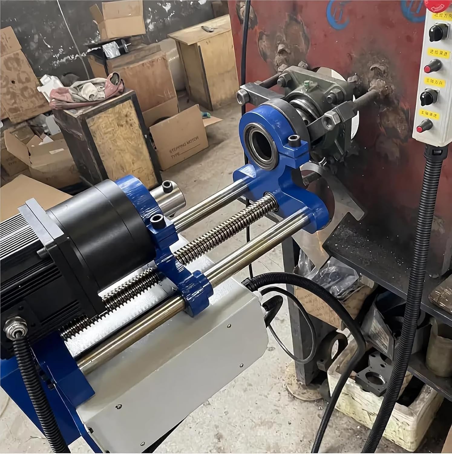 TECHTONGDA Line Boring Machine, 110V Portable Hole Drilling Connecting Rod Boring Machine, Processing Hole Diameter 1.4'-3.15', 1.18' x 63' Bore Bar