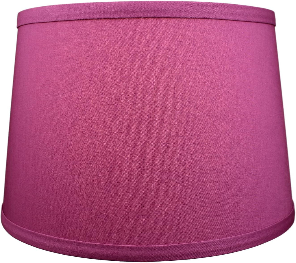 FenchelShades.com Set of 2 Lampshades 10' Top Diameter x 12' Bottom Diameter x 8' Slant Height with Washer (Spider) Attachment. Attaches to Lamps with an existing Harp (not included) (Linen Plum)