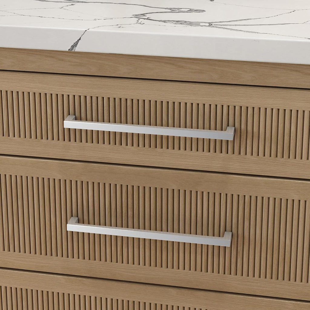 Baldwin 4408 Contemporary 12 Inch Center to Center Handle Cabinet Pull from The Estate Collection - Satin Nickel