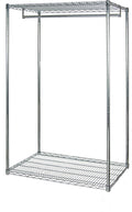 Quantum Storage Systems, Stationary Garment Rack, Sgr-1, No. Of Shelves: 2, Dimensions W X L X H: 24 X 36 X 63, Ship Weight: 45, Wrgr-63-2436