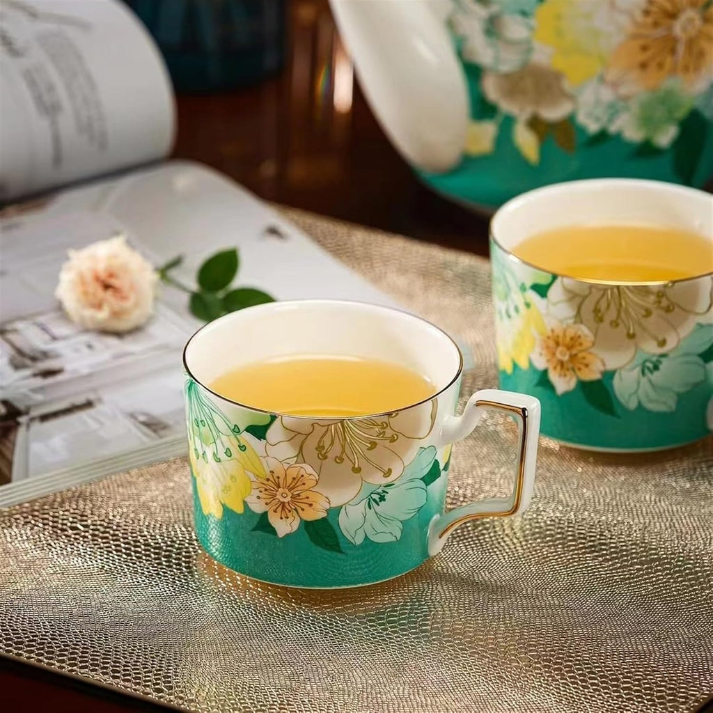 Beverage Serveware 8-piece ceramic souvenir set, ceramic water set, tea set with tray, home Chinese teapot Water Carafe