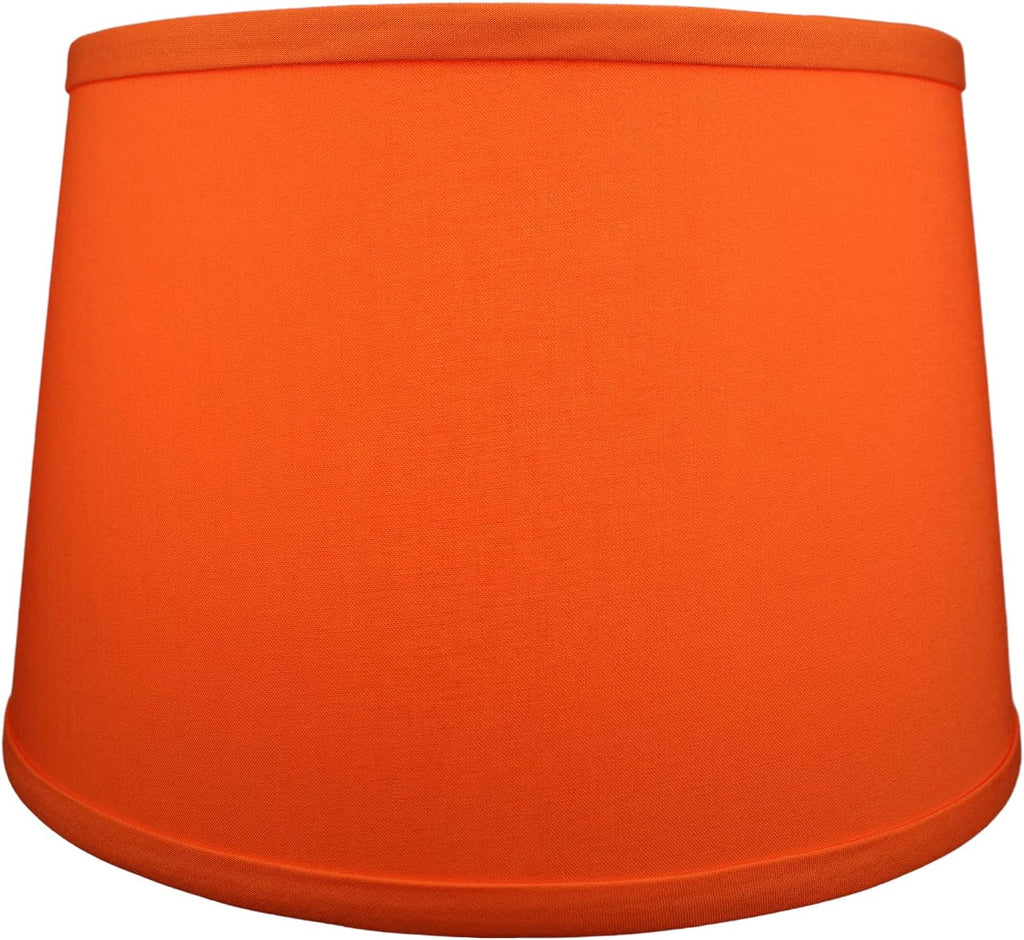 FenchelShades.com Set of 2 Lampshades 10' Top Diameter x 12' Bottom Diameter x 8' Slant Height with Washer (Spider) Attachment. Attaches to Lamps with an existing Harp -not included (Linen Carrot)