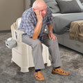 Bedside Commodes Chair, 440.92Lbs Capacity Bedside Toilet Portable Adult Potty Toilet Chair Armrests Adjustable Commode Toilet Heavy Duty Moveable Commodes w/Night Light for Home Use Nursing Centers