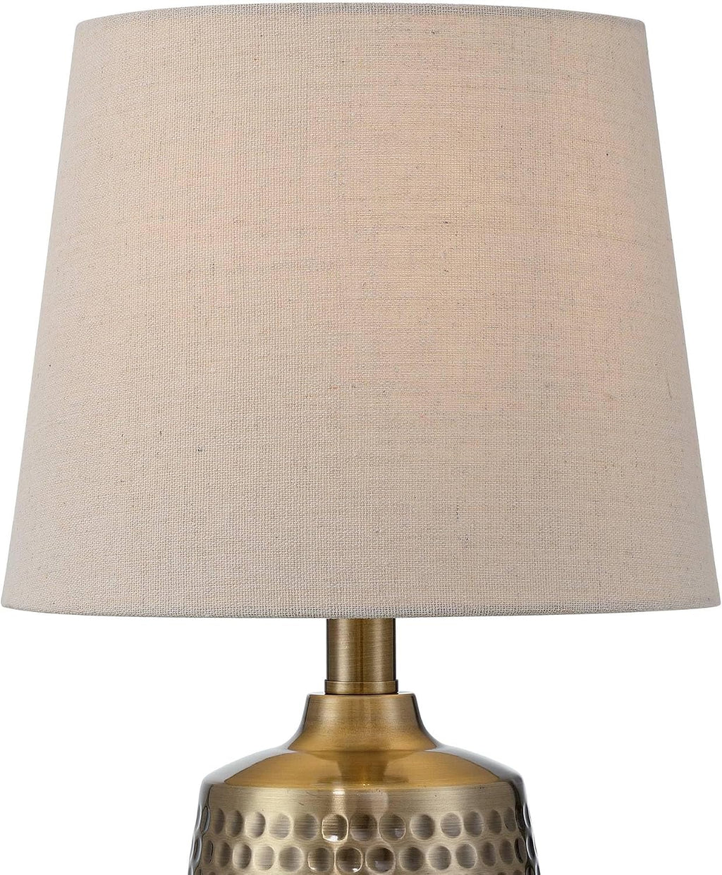 360 Lighting Argus 16' High Small Modern Accent Table Lamps Set of 2 Gold Textured Brass Finish Metal Linen Beige Shade Living Room Bedroom Bedside Nightstand House Office Home Reading Kitchen