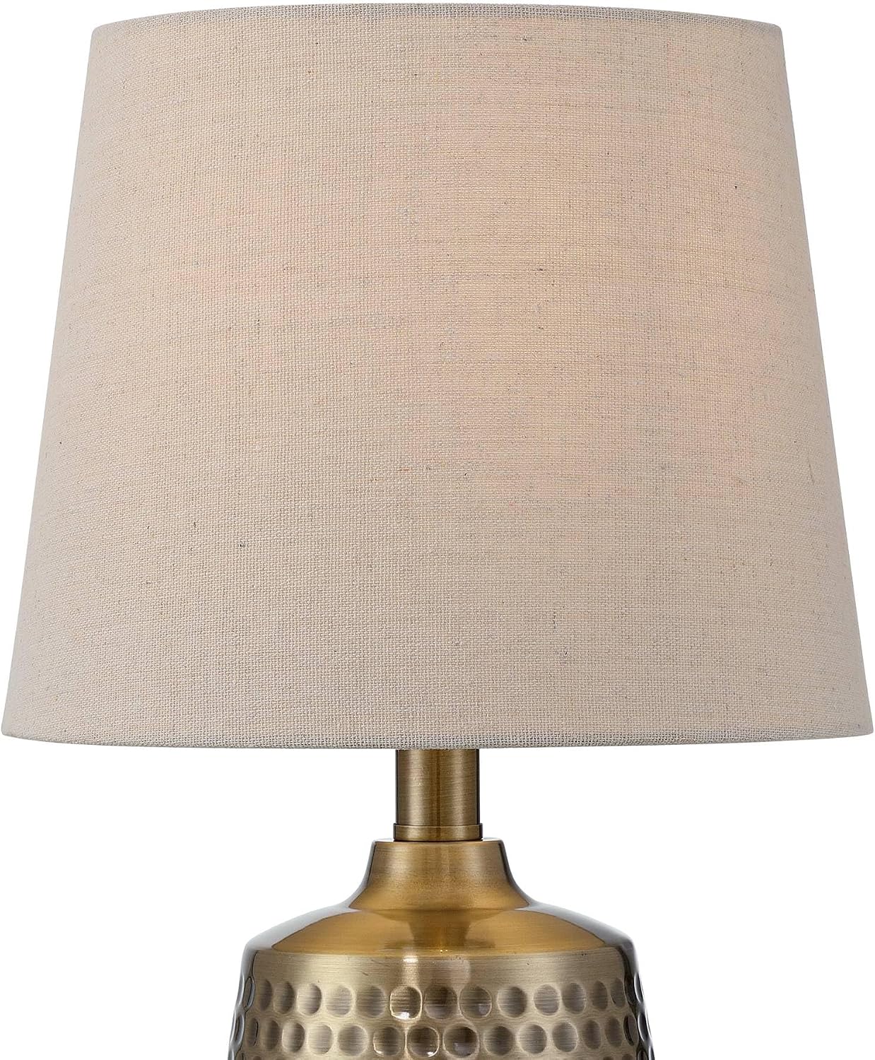 360 Lighting Argus 16' High Small Modern Accent Table Lamps Set of 2 Gold Textured Brass Finish Metal Linen Beige Shade Living Room Bedroom Bedside Nightstand House Office Home Reading Kitchen