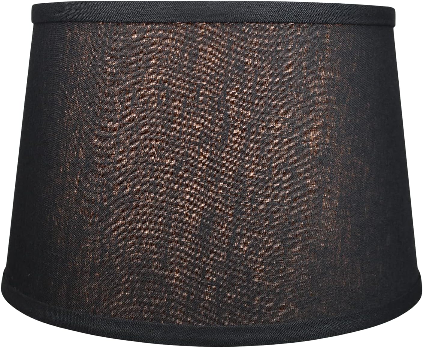 FenchelShades.com Set of 2 Lampshades 10' Top Diameter x 12' Bottom Diameter x 8' Slant Height with Washer (Spider) Attachment. Attaches to Lamps with an existing Harp (not included) (Designer Black)