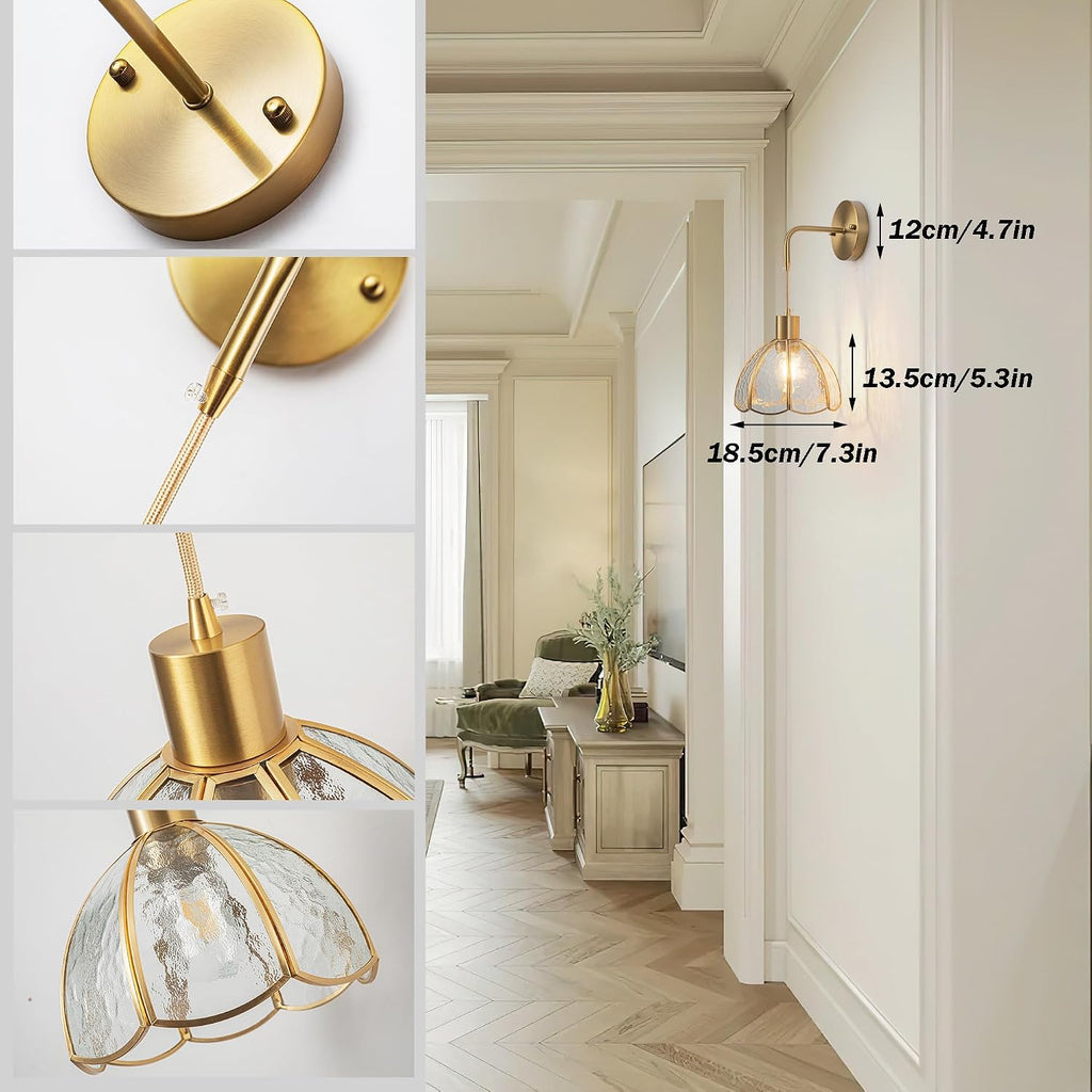 Battery Operated Wall Sconces Set Of Two, Indoor Not Hardwired Battery Wall Light With Remote Control, RGB Color Changing Dimmable Battery Powered Wall Lamp For Bedroom, Easy To Install, Bulb Included
