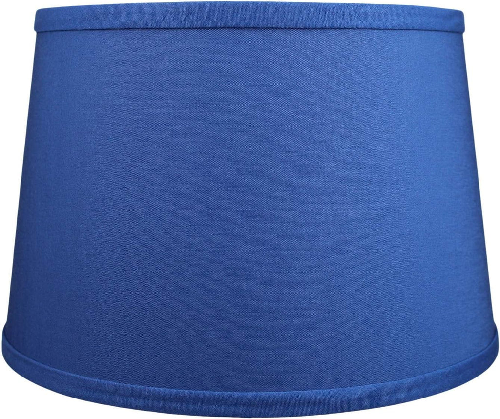 FenchelShades.com Set of 2 Lampshades 10' Top Diameter x 12' Bottom Diameter x 8' Slant Height with Washer (Spider) Attachment. Attaches to Lamps with an existing Harp (not included) (Linen Prussian)