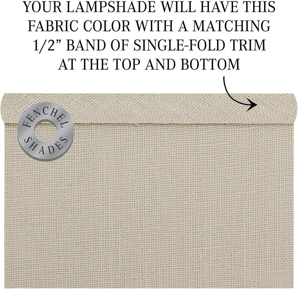 FenchelShades.com Set of 2 Lampshades 10' Top Diameter x 12' Bottom Diameter x 8' Slant Height with Washer (Spider) Attachment. Attaches to Lamps with an existing Harp (not included) (Natural)
