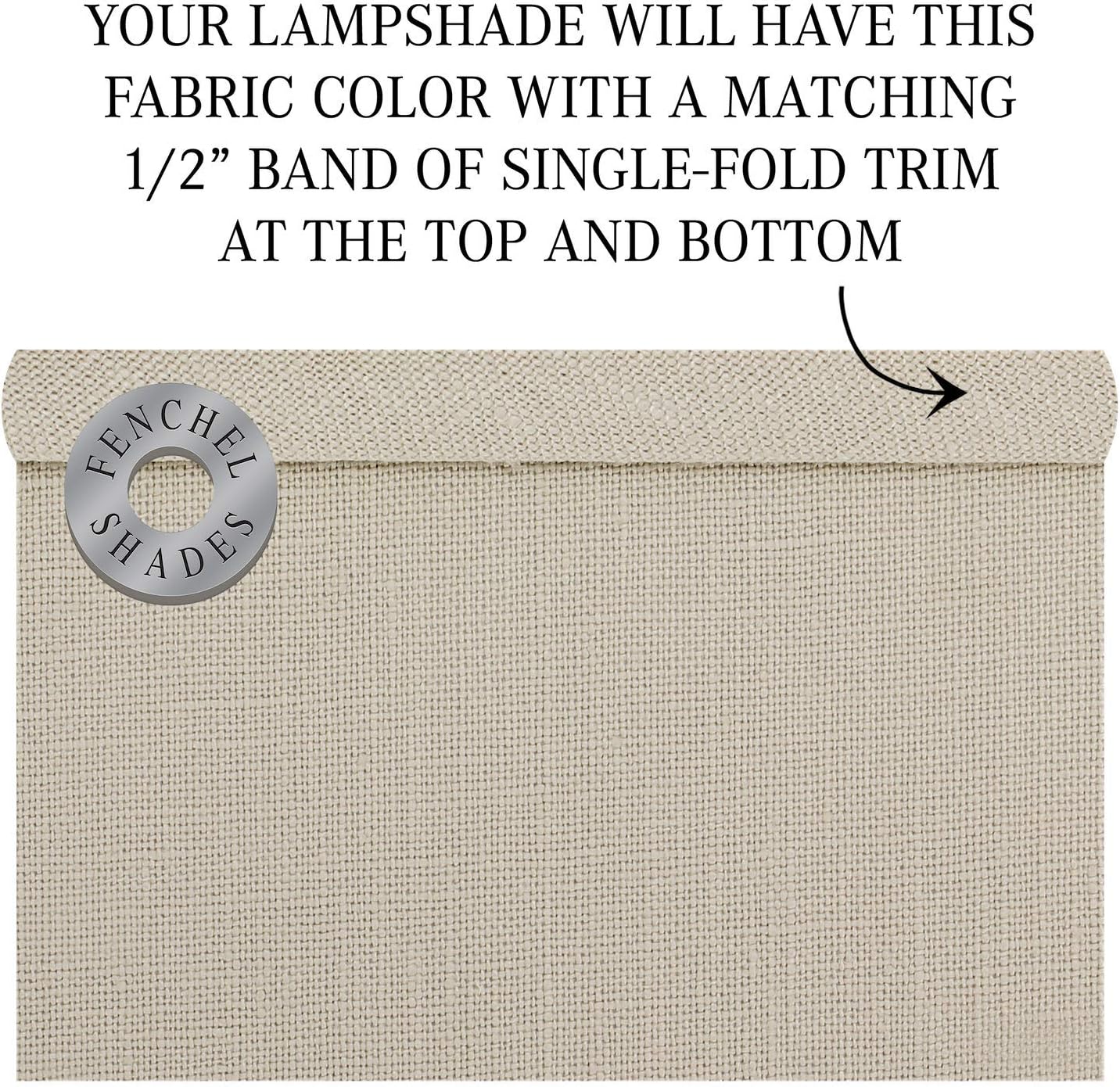 FenchelShades.com Set of 2 Lampshades 10' Top Diameter x 12' Bottom Diameter x 8' Slant Height with Washer (Spider) Attachment. Attaches to Lamps with an existing Harp (not included) (Natural)