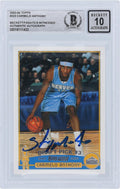 Carmelo Anthony Denver Nuggets Autographed 2003-04 Topps Silver Variation #223 Beckett Fanatics Witnessed Authenticated 10 Rookie Card - Basketball Autographed Cards
