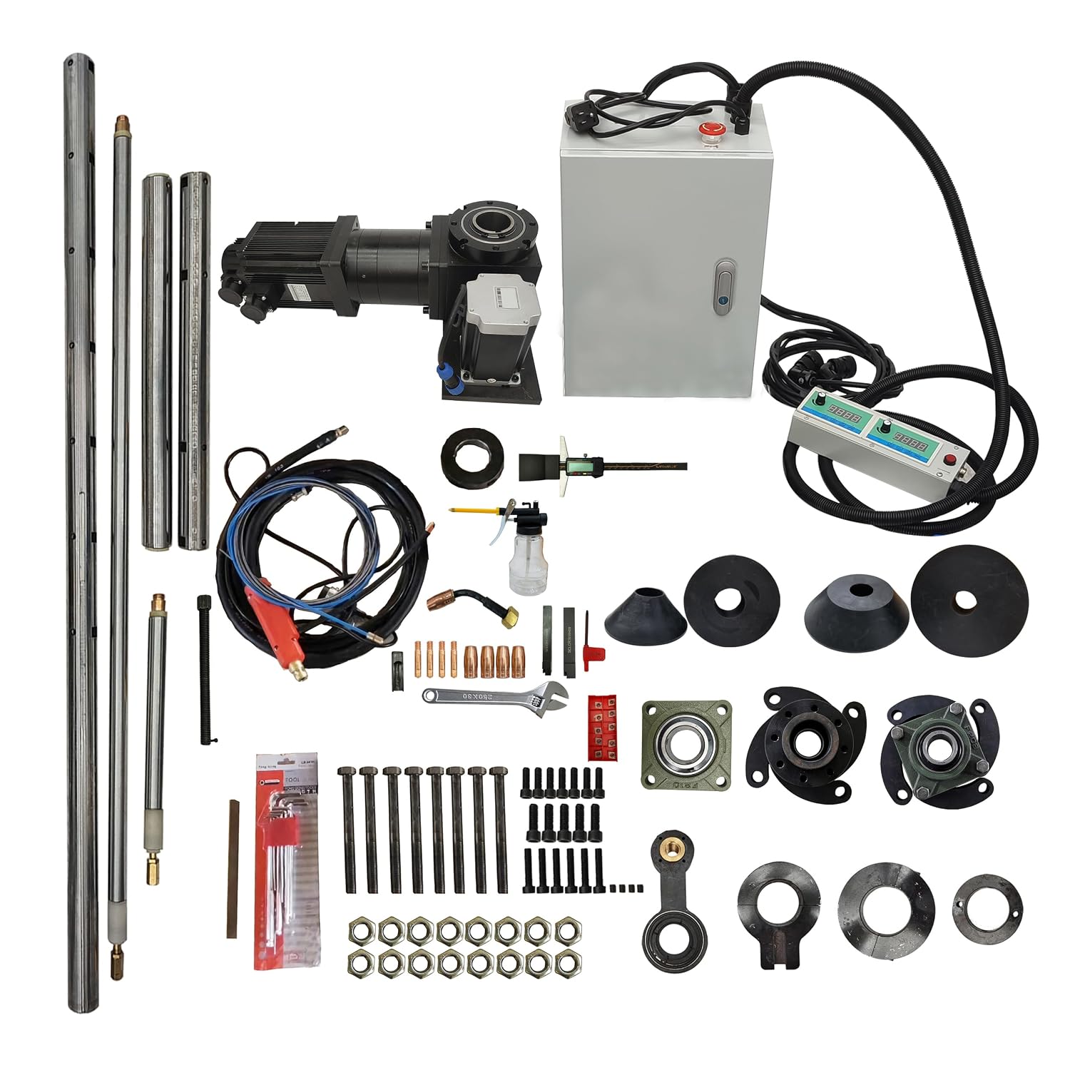 INTSUPERMAI Portable Line Boring and Welding Machine Bore Welder 110V Hole Drilling Connecting Rod Boring Machine European Connector NO Welder for Excavators Cranes Loaders