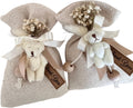 Lavender Scented Cute Teddy Bear Shaped Bag Favors in Bulk • Pouches, Sachets for Drawers • Dried Flower Mini Bouquet Freshners • Baby, Bridal Shower (40 Pieces)