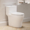 KE KING Compact One Piece Toilet,ADA Height 17.3+',Modern Toilet with Comfort Chair Seat, Dual Flush 0.8/1.28 GPF Elongated Toilet for Bathroom, MAP 1000g,12' Rough-In,white