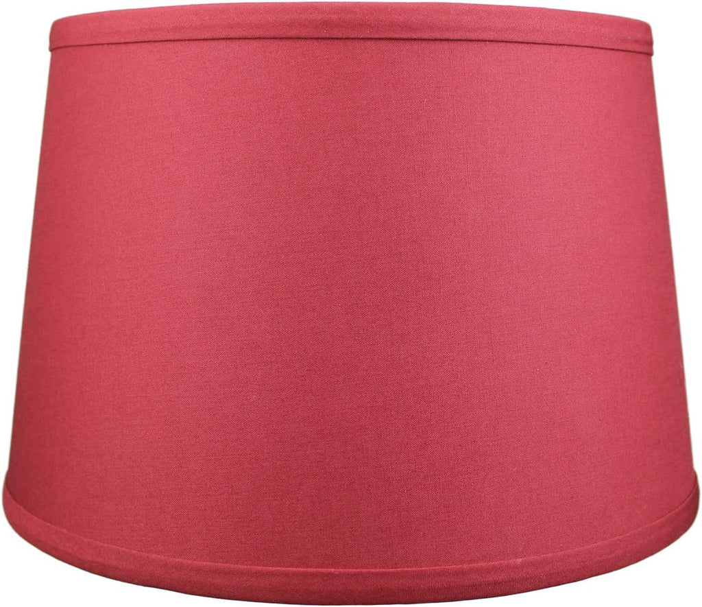 FenchelShades.com Set of 2 Lampshades 10' Top Diameter x 12' Bottom Diameter x 8' Slant Height with Washer (Spider) Attachment. Attaches to Lamps with an existing Harp (not included) (Linen Brick)