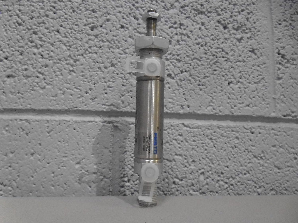 FESTO DSNU-25-40-PPV-A (19245), 1-10 BAR, 25 MM BORE, 40 MM Stroke, Double-Acting, G1/8 Pneumatic Connection, ISO Cylinder, M10X1.25 Rod Thread, NBR/TPE-U(PU), Pneumatic, Cushioning; ADJUSTA