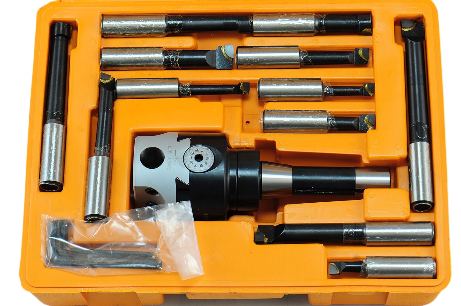 Shars 3' Boring Head R8 Shank 12 pcs Carbide Tipped 3/4' Boring Bar Set 202-8021A R