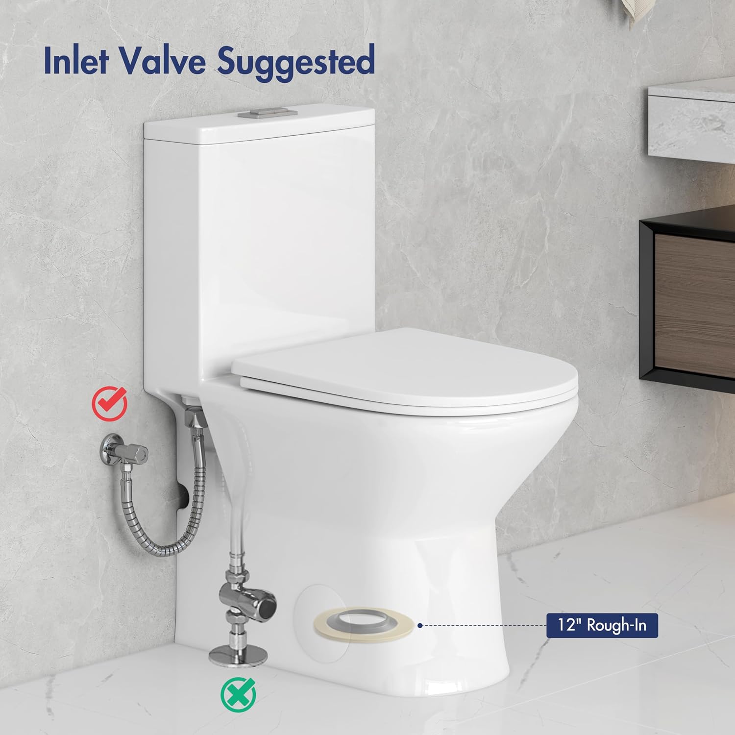 Eridanus Compact One Piece Toilet with Comfort Chair Seat ADA Height 17', Powerful Dual Flush Modern Toilet, 1.1/1.6 GPF, 12' Rough-In, Rimless Bowl with Soft Closing Seat, White