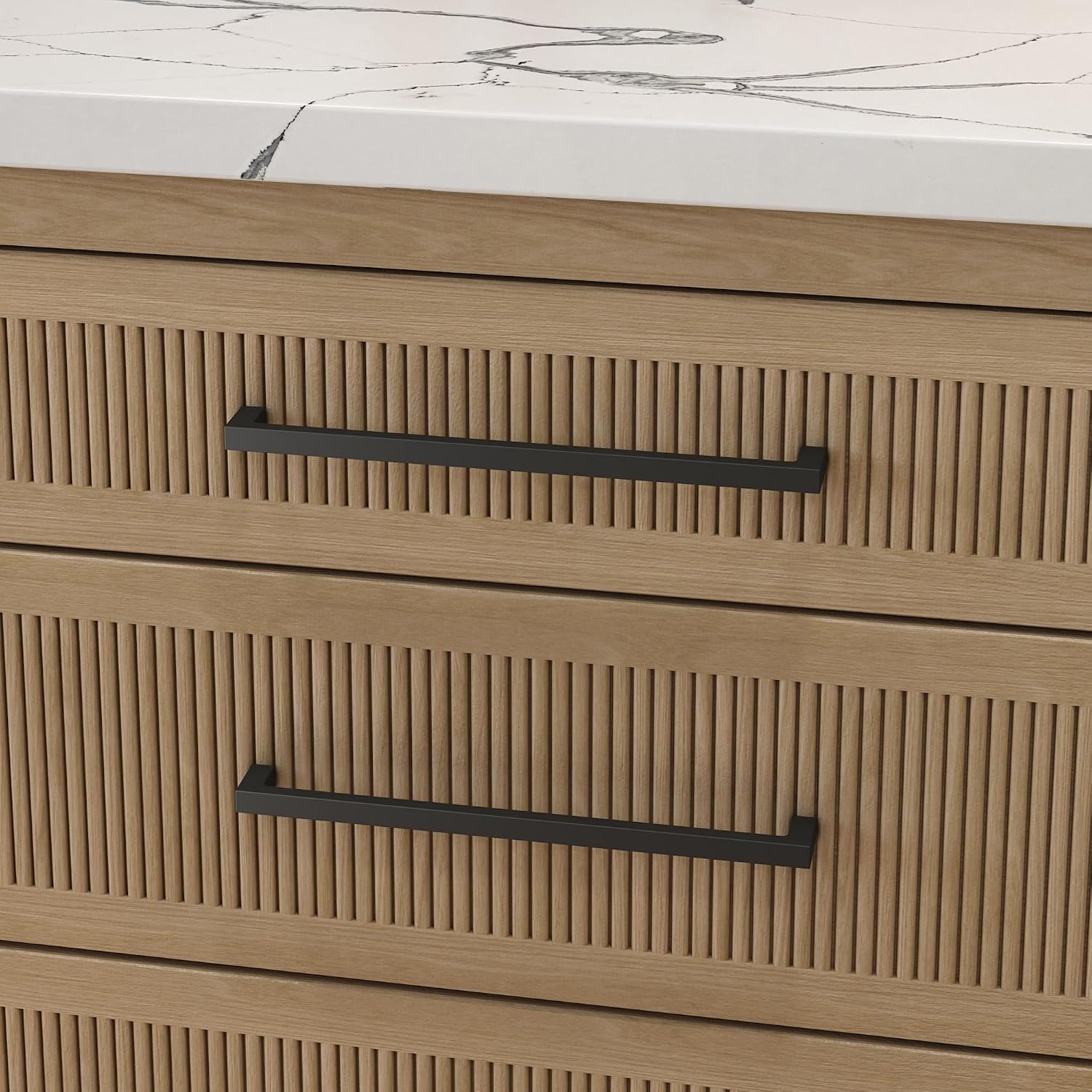 Baldwin 4408 Contemporary 12 Inch Center to Center Handle Cabinet Pull from The Estate Collection - Satin Nickel