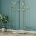 HKaikzo Gold Clothing Rack with Real Marble Base – 67' Freestanding Garment Display Stand, Holds 150+ lbs, Modern Metal Coat Rack for Boutique Store, Entryway, Bedroom & Small Spaces