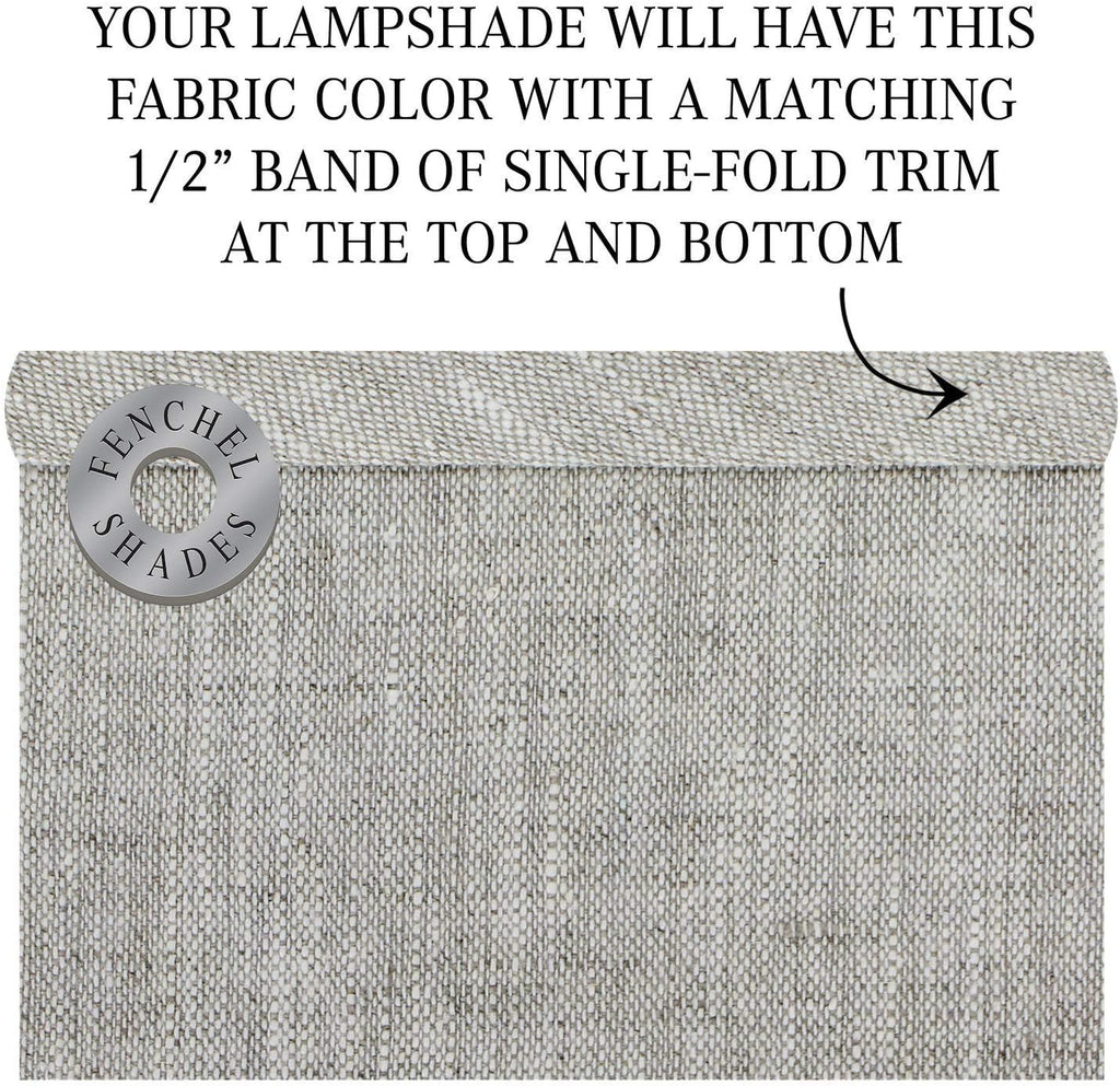 FenchelShades.com Set of 2 Lampshades 10' Top Diameter x 12' Bottom Diameter x 8' Slant Height with Washer (Spider) Attachment. Attaches to Lamps with an existing Harp (not included) (Oatmeal)