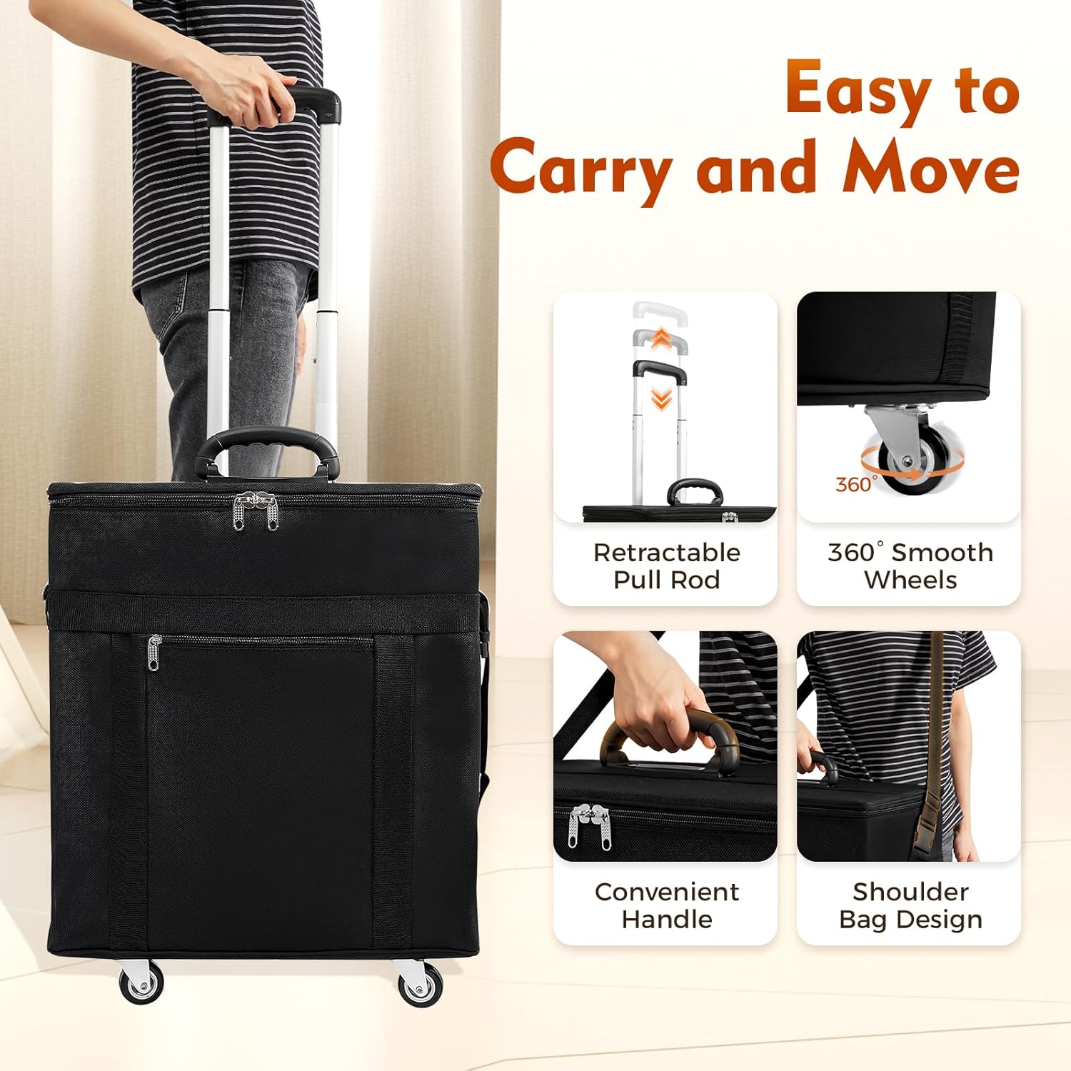 180 Pair Eyeglasses Organizer Trolley, Foldable Sunglasses Trolley Box Portable Eyewear Storage Organizer Optical Frames Display Storage Box with 12 Trays for Optical Frames and Reading Glasses