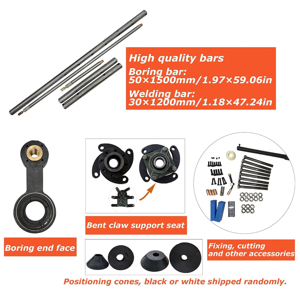 INTSUPERMAI Portable Line Boring and Welding Machine Bore Welder 110V Hole Drilling Connecting Rod Boring Machine European Connector NO Welder for Excavators Cranes Loaders