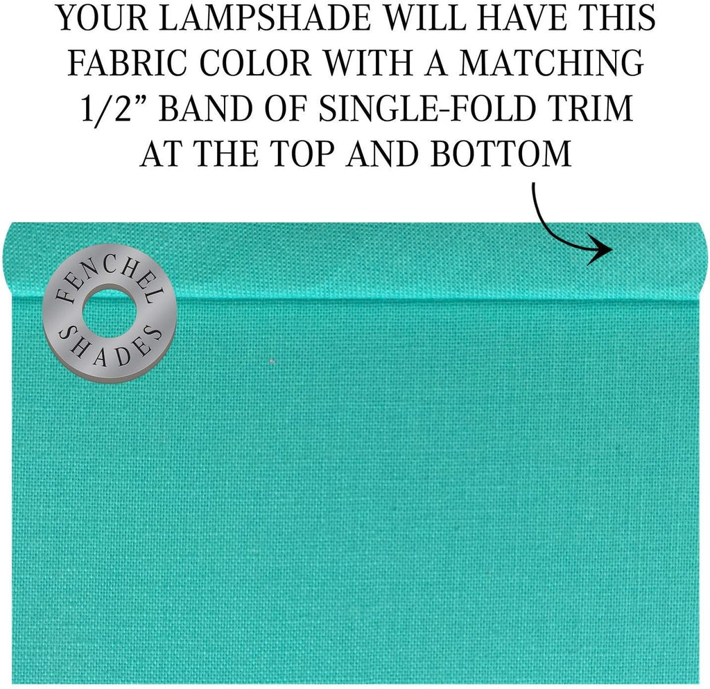 FenchelShades.com Set of 2 Lampshades 10' Top Diameter x 12' Bottom Diameter x 8' Slant Height with Washer (Spider) Attachment. Attaches to Lamps with an existing Harp (not included) (Linen Pool)